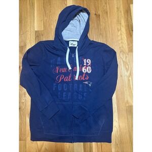 NEW ENGLAND PATRIOTS Blue Hoodie women M G-III for‎ her by Carl Banks Excellent